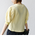 【WEB限定】〈手洗い可能〉バンピー シャーリング 5分袖 カーディガン