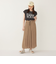 SHIPS Colors:〈接触冷感・UVカット〉フレンチスリーブ ロゴ Tシャツ◇