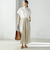 小泉里子コラボ:〈手洗い可能〉スラブ 綿麻混 スカート