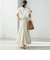 小泉里子コラボ:〈手洗い可能〉スラブ 綿麻混 スカート
