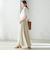 小泉里子コラボ:〈手洗い可能〉スラブ 綿麻混 スカート