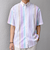 SHIPS any: BEZ TEXTILE マルチカラー ストライプ/ソリッド ボタンダウン ショートスリーブ シャツ◇
