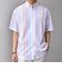 SHIPS any: BEZ TEXTILE マルチカラー ストライプ/ソリッド ボタンダウン ショートスリーブ シャツ◇