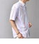 SHIPS any: BEZ TEXTILE マルチカラー ストライプ/ソリッド ボタンダウン ショートスリーブ シャツ◇