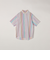 SHIPS any: BEZ TEXTILE マルチカラー ストライプ/ソリッド ボタンダウン ショートスリーブ シャツ◇