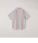 SHIPS any: BEZ TEXTILE マルチカラー ストライプ/ソリッド ボタンダウン ショートスリーブ シャツ◇