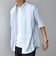 SHIPS any: BEZ TEXTILE マルチカラー ストライプ/ソリッド ボタンダウン ショートスリーブ シャツ◇