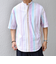 SHIPS any: BEZ TEXTILE マルチカラー ストライプ/ソリッド バンドカラー プルオーバー シャツ◇