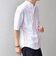 SHIPS any: BEZ TEXTILE マルチカラー ストライプ/ソリッド バンドカラー プルオーバー シャツ◇