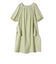 SHIPS Primary Navy Label:へム ステッチ オフショル ワンピース