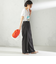 〈手洗い可能〉麻調 合繊 2タック ワイド パンツ 2