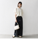 SHIPS any:〈手洗い可能〉メッシュ シアー ハンカチ スリーブ ドッキング TEE
