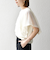 SHIPS any:〈手洗い可能〉メッシュ シアー ハンカチ スリーブ ドッキング TEE