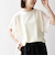 SHIPS any:〈手洗い可能〉メッシュ シアー ハンカチ スリーブ ドッキング TEE