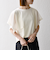 SHIPS any:〈手洗い可能〉メッシュ シアー ハンカチ スリーブ ドッキング TEE