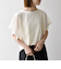 SHIPS any:〈手洗い可能〉メッシュ シアー ハンカチ スリーブ ドッキング TEE