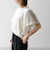 SHIPS any:〈手洗い可能〉メッシュ シアー ハンカチ スリーブ ドッキング TEE