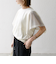 SHIPS any:〈手洗い可能〉メッシュ シアー ハンカチ スリーブ ドッキング TEE