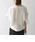 SHIPS any:〈手洗い可能〉メッシュ シアー ハンカチ スリーブ ドッキング TEE