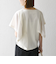 SHIPS any:〈手洗い可能〉メッシュ シアー ハンカチ スリーブ ドッキング TEE