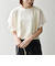SHIPS any:〈手洗い可能〉メッシュ シアー ハンカチ スリーブ ドッキング TEE