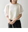 SHIPS any:〈手洗い可能〉メッシュ シアー ハンカチ スリーブ ドッキング TEE
