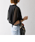 SHIPS any:〈手洗い可能〉メッシュ シアー ハンカチ スリーブ ドッキング TEE
