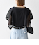 SHIPS any:〈手洗い可能〉メッシュ シアー ハンカチ スリーブ ドッキング TEE