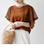 SHIPS any:〈手洗い可能〉メッシュ シアー ハンカチ スリーブ ドッキング TEE