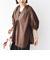 〈接触冷感 / 撥水加工〉TEX BRID(R)タフタ スキッパー 5分袖 ブラウス