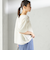 〈手洗い可能〉ペーパー パフ スリーブ 半袖 ニット