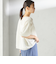 〈手洗い可能〉ペーパー パフ スリーブ 半袖 ニット