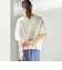 〈手洗い可能〉ペーパー パフ スリーブ 半袖 ニット