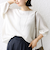 〈手洗い可能〉ペーパー パフ スリーブ 半袖 ニット