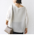 〈手洗い可能〉ペーパー パフ スリーブ 半袖 ニット