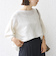 〈手洗い可能〉ペーパー パフ スリーブ 半袖 ニット