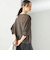 〈手洗い可能〉ペーパー パフ スリーブ 半袖 ニット