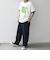 SCREEN STARS: レトロ プリント リンガー Tシャツ◇