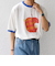 SCREEN STARS: レトロ プリント リンガー Tシャツ◇