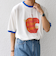 SCREEN STARS: レトロ プリント リンガー Tシャツ◇