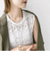 〈手洗い可能〉ラッセル レース ノースリーブ
