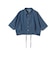 【WEB限定】〈手洗い可能〉デニム ライク タック 裾 ドロスト 羽織 シャツ