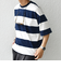 SHIPS any: ワイド カラー ボーダー スピンドル Tシャツ◇