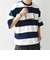 SHIPS any: ワイド カラー ボーダー スピンドル Tシャツ◇
