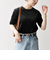 SHIPS any:〈洗濯機可能〉ポリエステル ベロア ハーフスリーブ コンパクト TEE