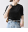 SHIPS any:〈洗濯機可能〉ポリエステル ベロア ハーフスリーブ コンパクト TEE