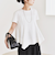 quaranciel:〈手洗い可能〉ハンカチーフヘム フレア クルーネック TEE