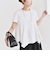 quaranciel:〈手洗い可能〉ハンカチーフヘム フレア クルーネック TEE