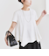 quaranciel:〈手洗い可能〉ハンカチーフヘム フレア クルーネック TEE