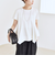 quaranciel:〈手洗い可能〉ハンカチーフヘム フレア クルーネック TEE